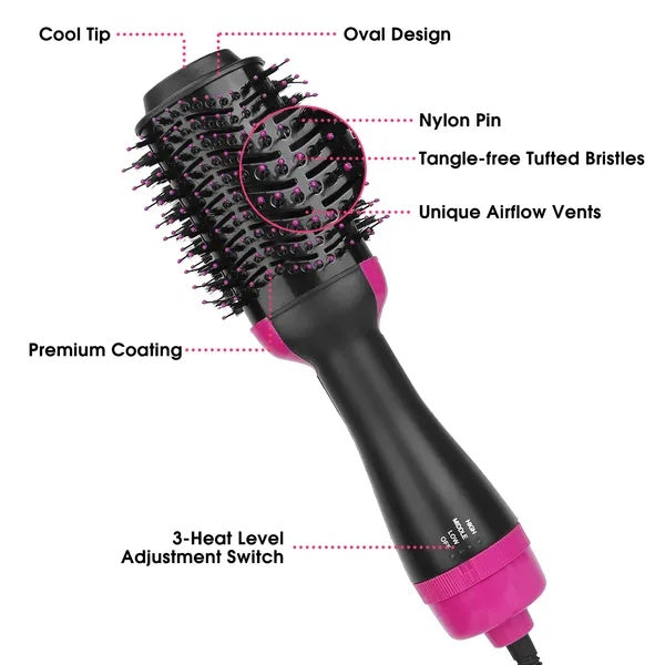 Hot Hair Brush 4 In 1 Hair Dryer Volumizer